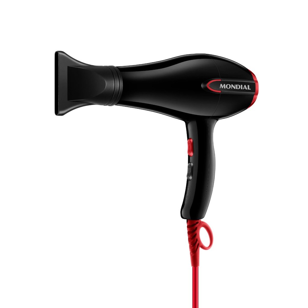 Secador de Cabelos Turbo Mondial SC-41 1900W Preto e Vermelho 220v