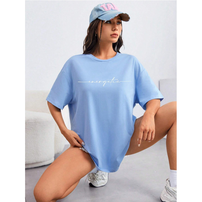 Camiseta Oversized Feminina Camisa Tecido Confortável Leve Blusa Estilosa T Shirt Aesthetic