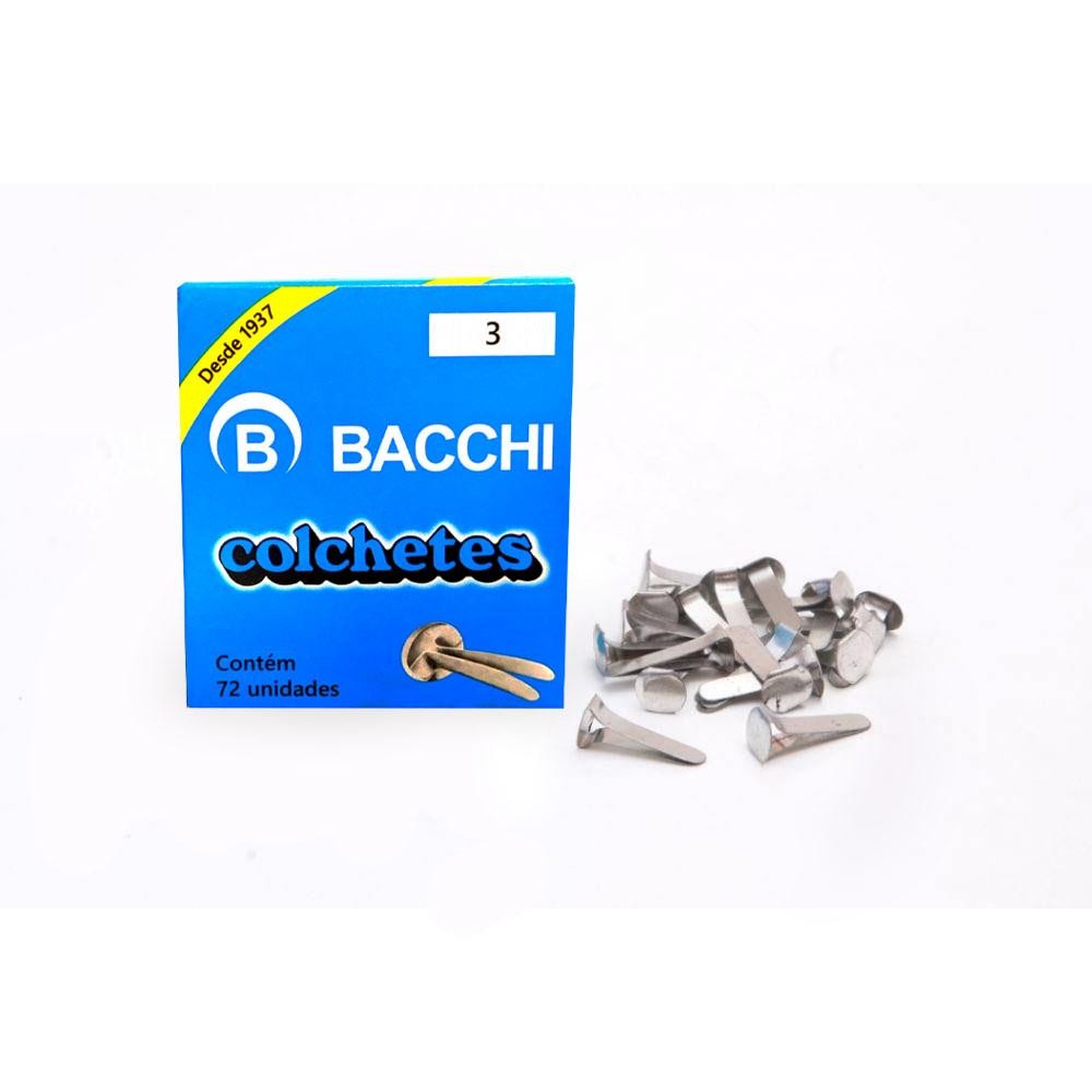 Colchete Latonado N3 com 72 Unidades Bacchi em Oferta na Shopee