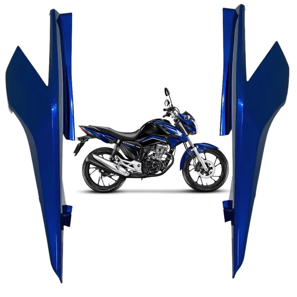 Carenagem Tampa Rabeta Lateral Traseira Honda Cg Titan 160 Azul Twister 2018 PARAMOTOS HONDA