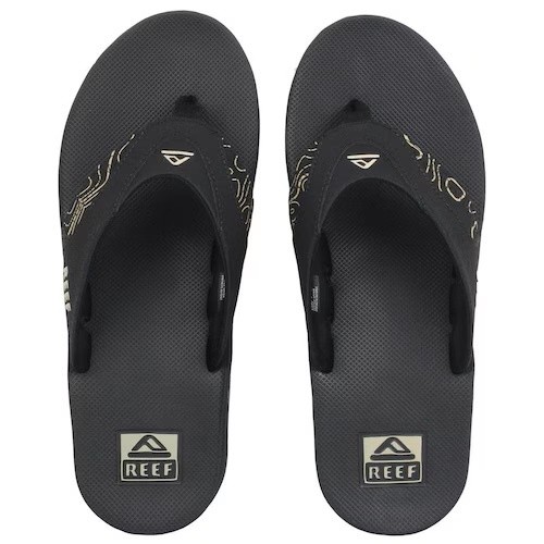 Chinelo Sandália Reef Mick Fanning Masculino Preto Tan Topo