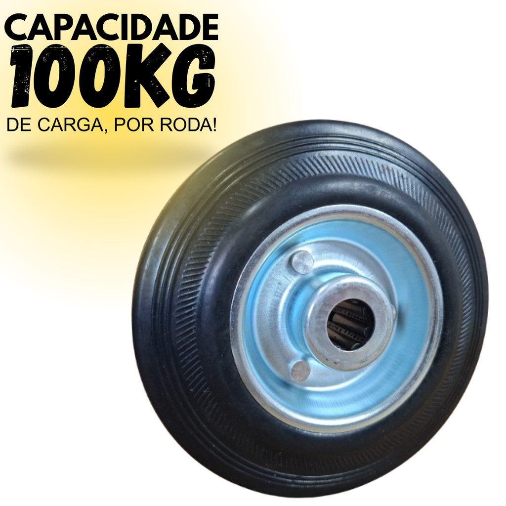 RODA MACIÇA 512 5 POLEGADA CAP DE 100KG