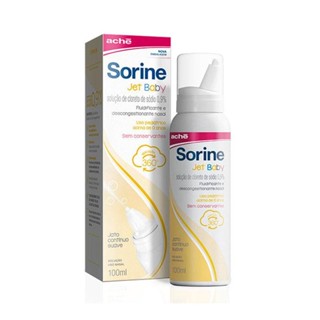 Sorine Jet Baby 0,9% Solução Nasal Jato Contínuo Suave 100ml em Oferta na Shopee