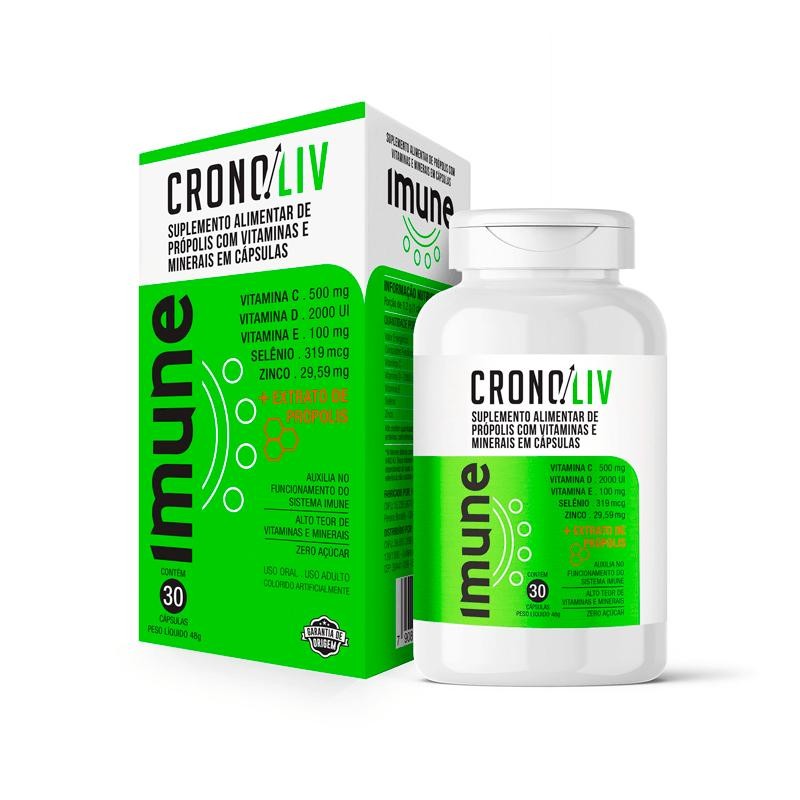 Suplemento Alimentar Cronoliv Imune 30 Cápsulas em Oferta na Shopee