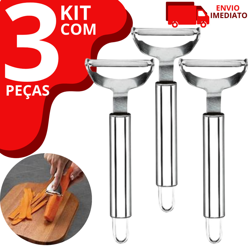 Descascador e Cortador de Legumes e Frutas com Lâminas para Cortar Descascar e Fatiar