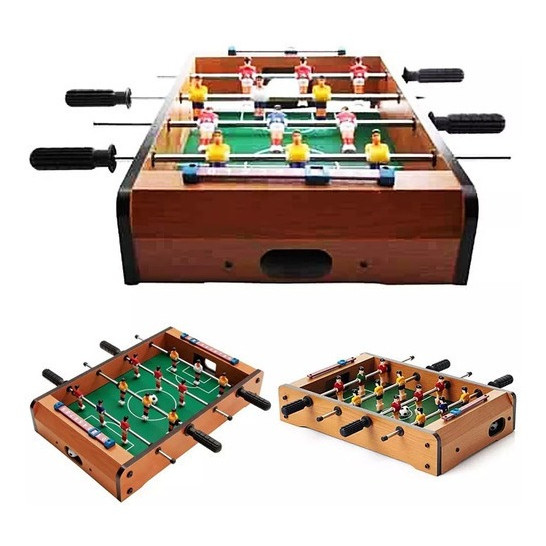Jogo Futebol de Mesa - Mesa Pebolim Totó C/ 02 Bolas Portátil
