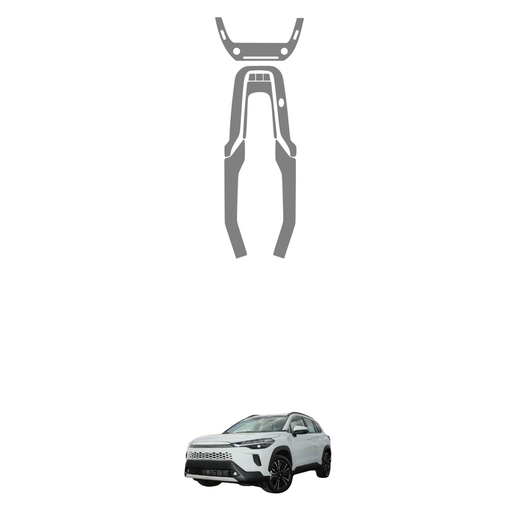 Película PPF Proteção Kit Console Central Console do Ar Toyota Corolla Cross XRX 2026 Transparente TPU Anti Risco