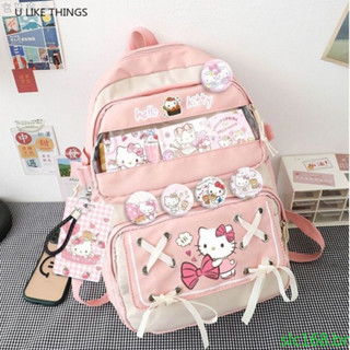 Mochila Periférica Hello Kitty Para Estudantes Do Ensino Fundamental , Homens E Mulheres , Leve , Grande Capacidade , Mé em Oferta na Shopee