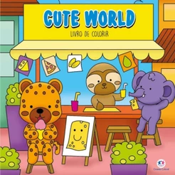 Livro Comfy & cozy books Cute World | Para Colorir