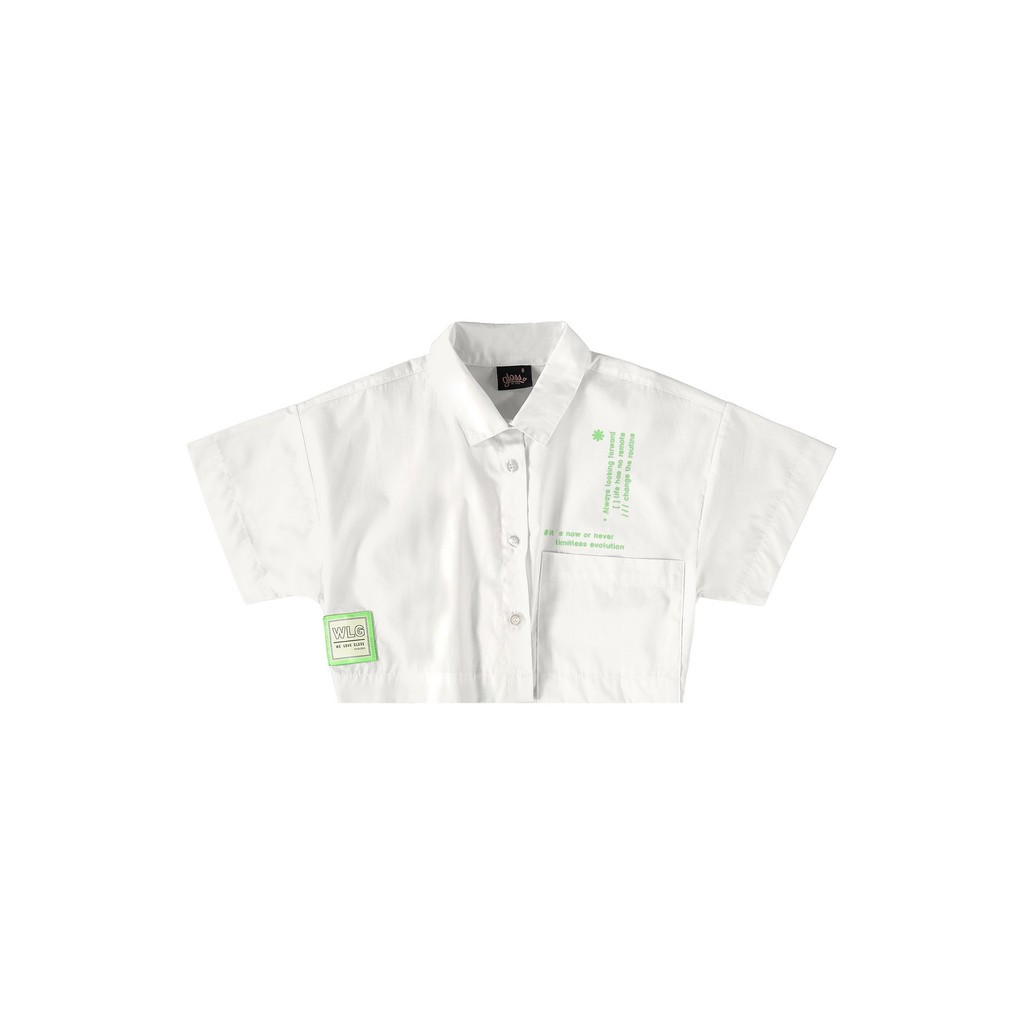 Camisa Cropped Juvenil em Tricoline Gloss