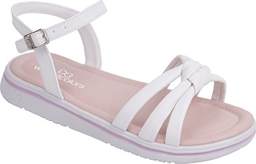 Sandália Papete Infantil Feminina WorldColors Bia - Branco em Oferta na Shopee