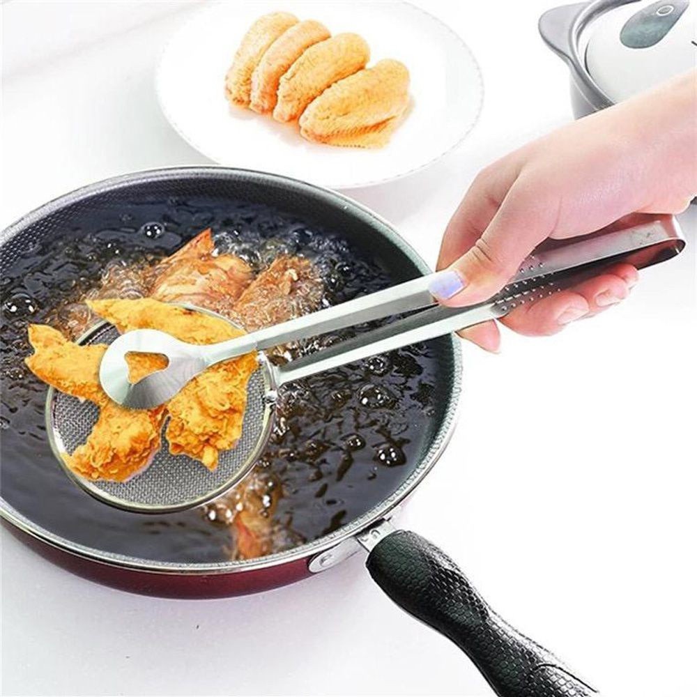ESCUMADEIRA DE FRITURAS de inox Com PEGADOR 28CM INOX