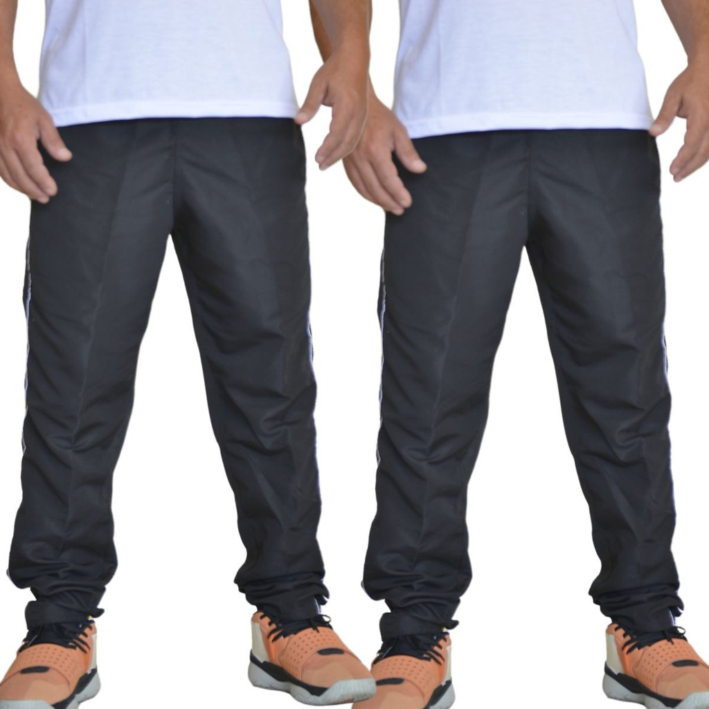 Combo 2 Calças Masculinas Tactel Fitness Academia 3 Bolsos em Oferta na Shopee