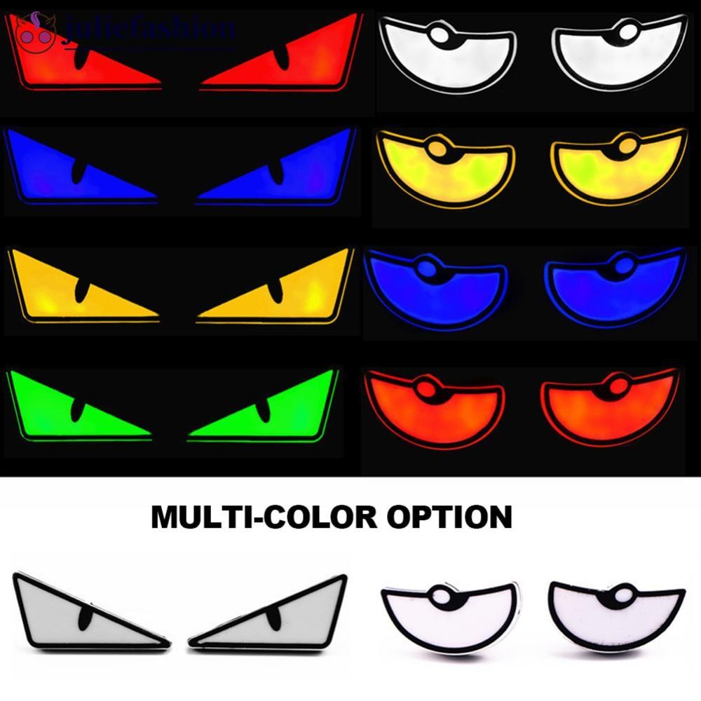 JULIEFASHION 2 Pcs Motocicleta LED Devil'Eyes Luzes Demônio Olhos Farol Mini Lente Do Projetor Lâmpada De Sinalização De