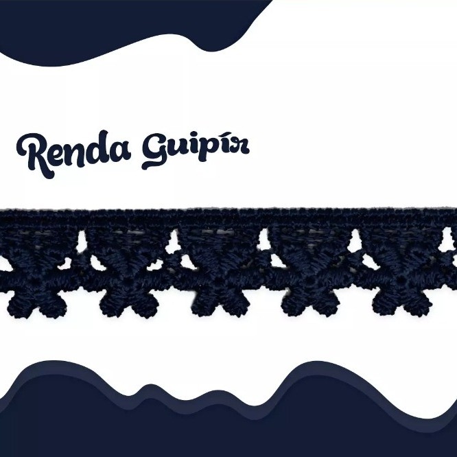 Renda Guipir CHL-652 1.5 Cm -  Rolo C/13.7 Metros Cor:Marinho