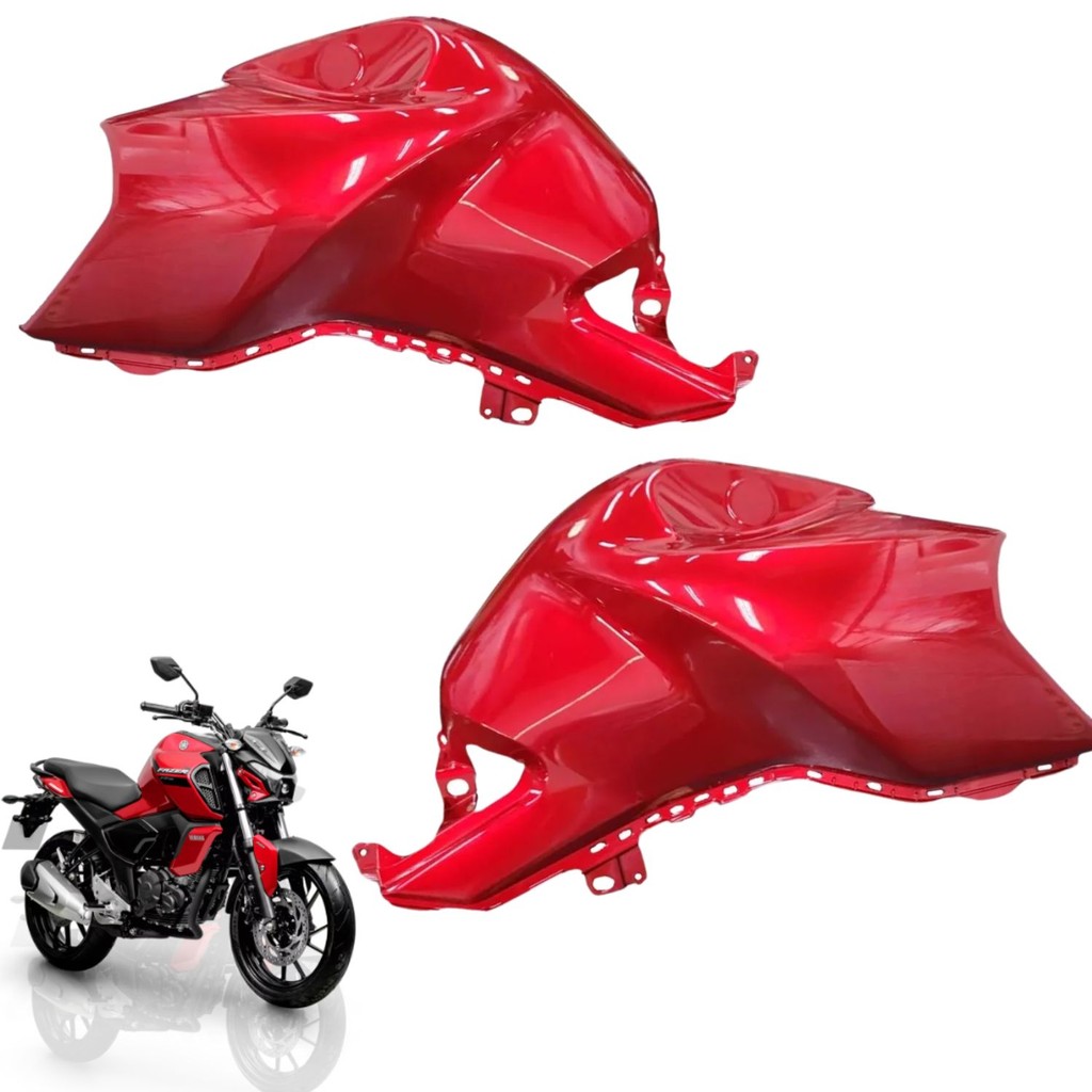 Par Capa Tanque Vermelha Fazer Fz15 2023 2024 2025 2026 Original Yamaha
