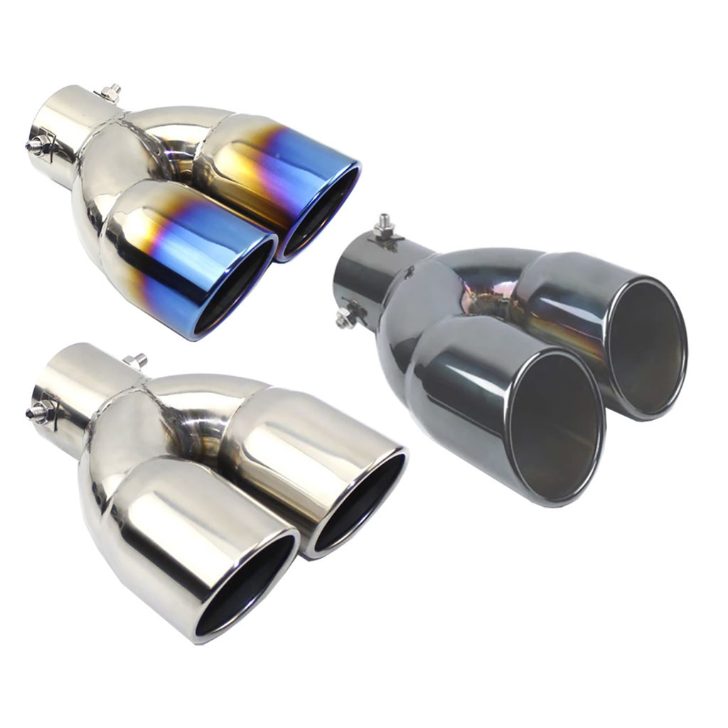 Acessorios automotivos Ponteira Escapamento Aco Inox Esportiva Dupla Saida Reta