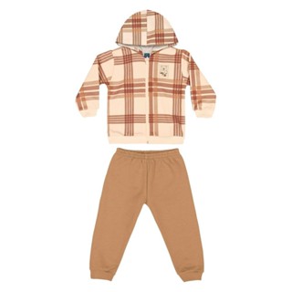 Conjunto Jaqueta Xadrez e Calça Bebê Menino Bee Loop em Oferta na Shopee