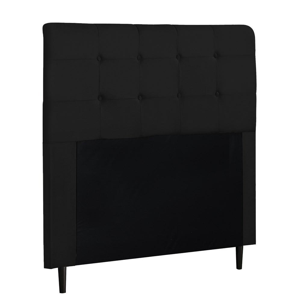 Cabeceira Cama Box Casal 140cm Luna I02 Suede Preto - Mpozenato em Oferta na Shopee