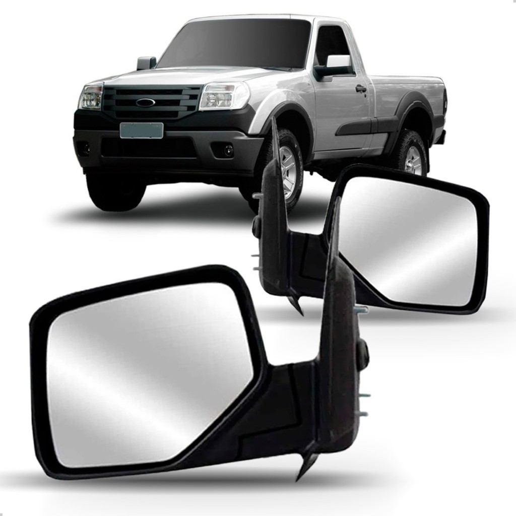 Retrovisor Ranger 2010 2011 2012 Manual Capa Cromada