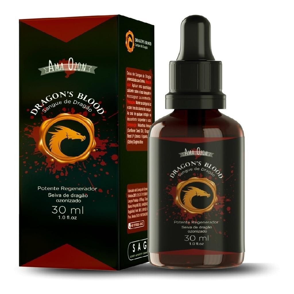 Óleo Sangue De Dragão Ozonizado em Sinergia com Óleo de Girassol Trata a Pele Reduz Manchas 30ml