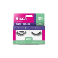 Cílios 3D Gatinho Entrelaçado Ricca Vol.03 Longo