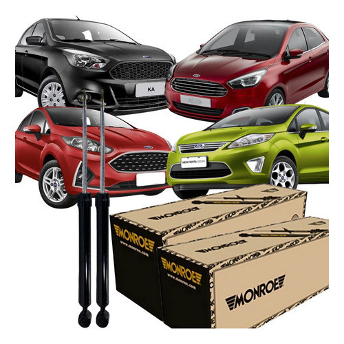 Par Amortecedor Traseiro Monroe Ford New Fiesta 1.6 2014 em Oferta na Shopee