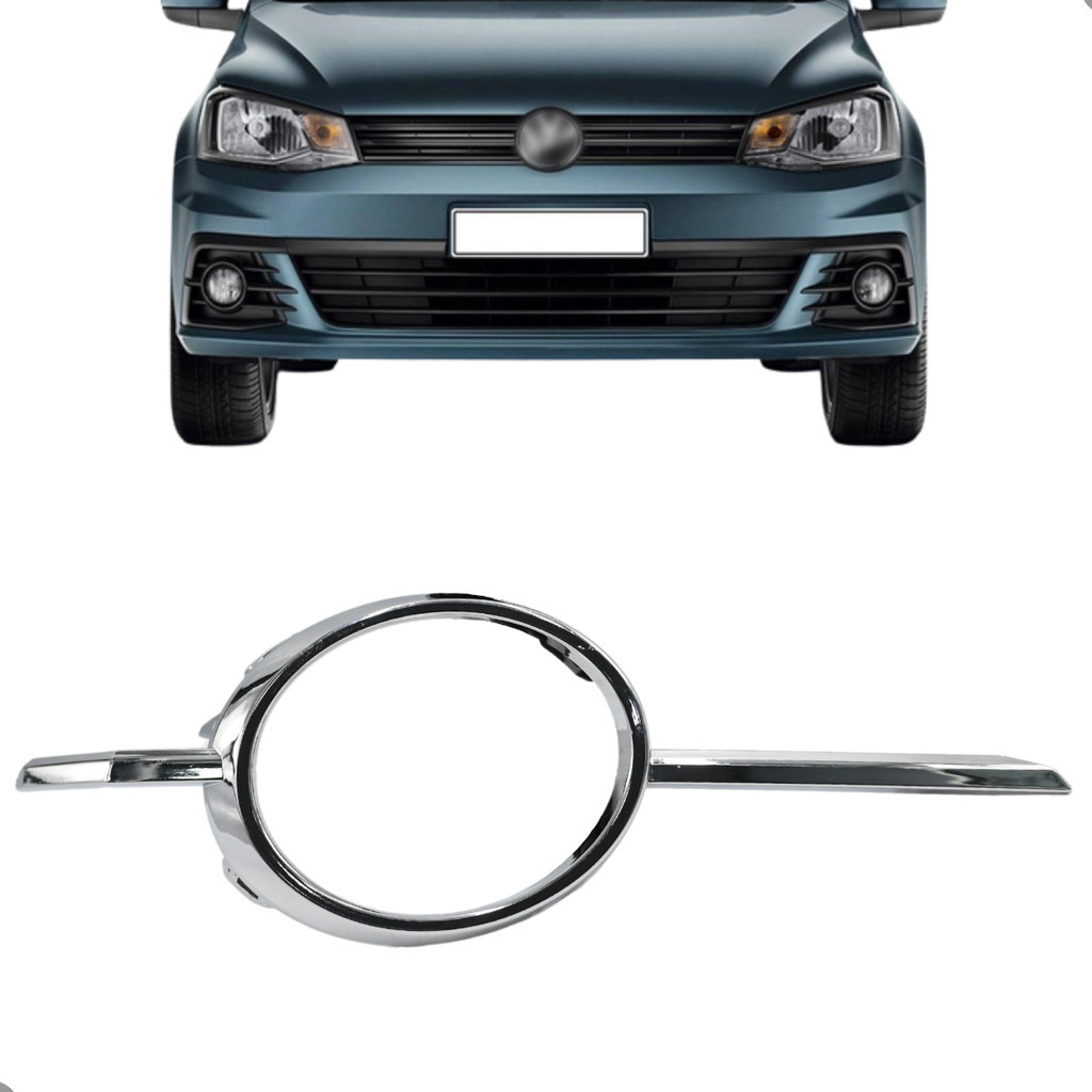 Moldura Farol Milha Gol Voyage G7 2016 2017 2018 2019 Aro Cromado