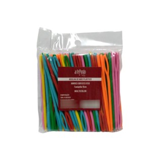 Agulha de mão Plástica 9cm coloridas - Pacote 100 unidades - Artepunto em Oferta na Shopee