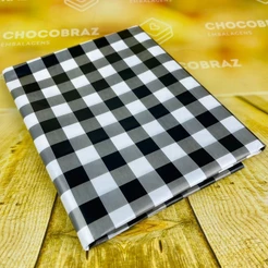 10~50 TOALHAS P/ FESTA JUNINA XADREZ PRETO 78X78 INOVE (CHOCO)