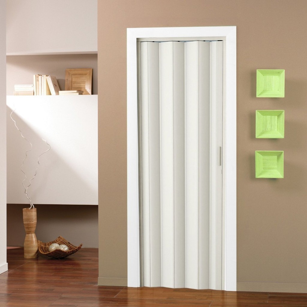 Porta Sanfonada de PVC 210cm x 96cm Pronta BCF Branco em Oferta na Shopee