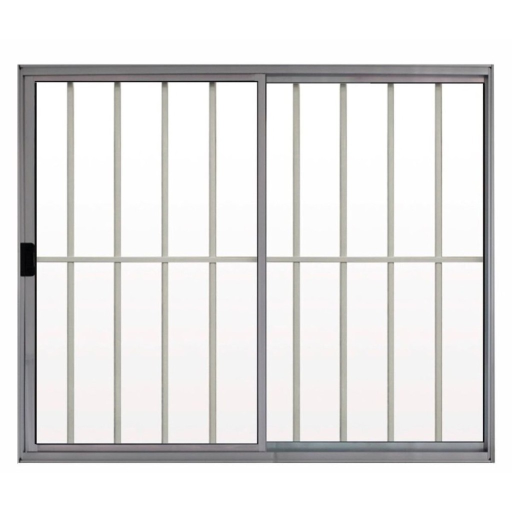 Janela de Alumínio de Correr 100x120cm 2 Folhas Grade Hale Esquadrias Cinza em Oferta na Shopee