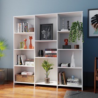 Estante para Livros Baixa 7 Prateleiras 137,5cmx136cm London Yescasa Branco em Oferta na Shopee