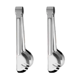 Kit 2 Pegador Inox Churrasco Macarrão Massas Carne Salada Cozinha Pinça Culinária 29cm