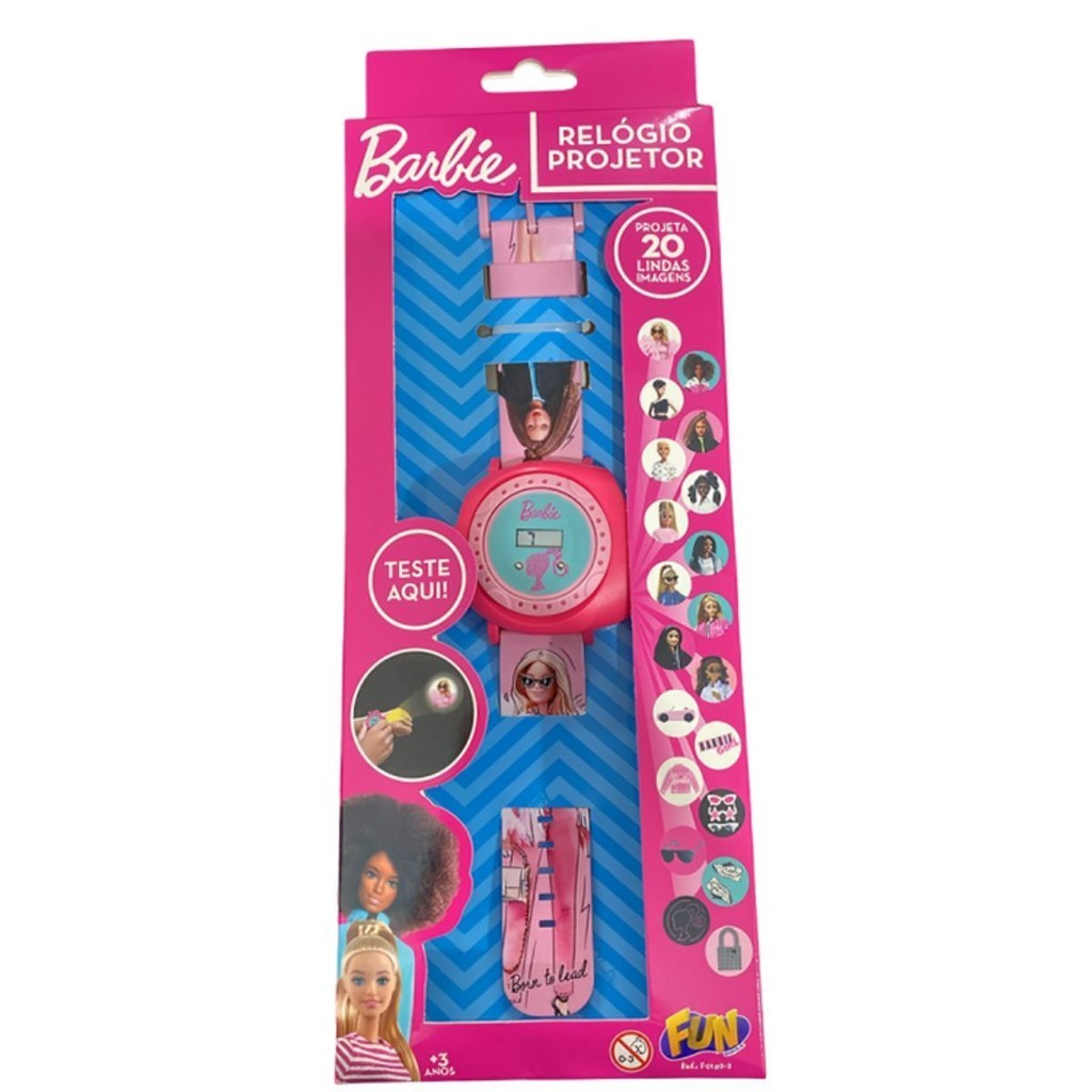 Barbie Relógio Com Projeção 20 Imagens F0140-2 - Fun em Oferta na Shopee