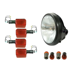 Farol Vidro Completo 4 Pisca Lampadas Honda Cbx 200 Strada 1993 1994 1995 1996 1997 1998 1999 2000 2001 2002 2003
