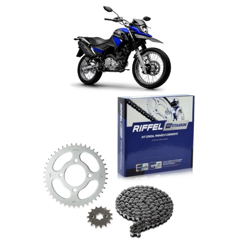 Kit Relação Yamaha Xtz 150 Crosser 2014 à 2024 Original Riffel