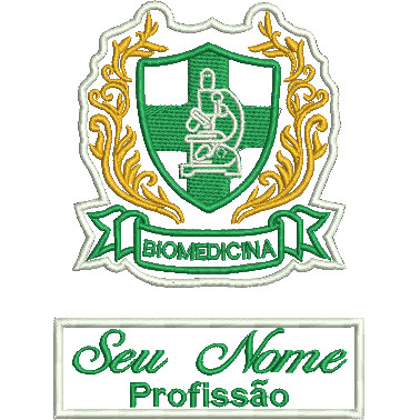 Patch Biomedicina modelo3 - Kit Nome + Logotipo