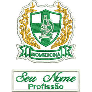 Patch Biomedicina modelo3 - Kit Nome + Logotipo em Oferta na Shopee