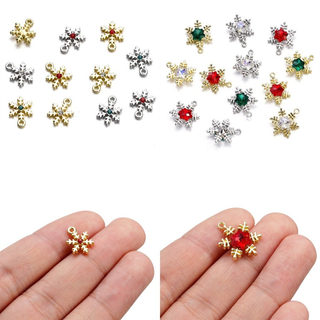 Kunkka 1 peça pingente de floco de neve de diamante de liga metálica acessórios de moda para colar DIY acessórios de joi