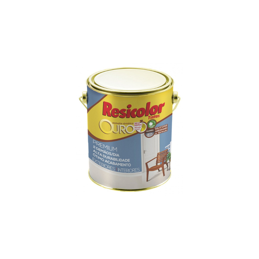 Esmalte Sintético Ouro Premium Preto Fosco 900ml | Resicolor