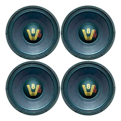 KIT 4 ALTO FALANTES COMPET WOOFER 12 POL 200W 4 OHMS PRETO PP