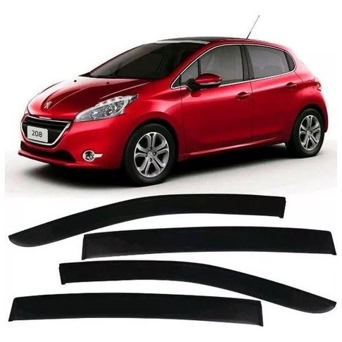 Calha de Chuva Defletor Peugeot 208 2012 a 2019 4 Portas Ecoflex