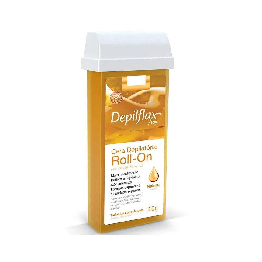 Cera Depilatória Refil Roll-On Natural Depilflax 100g