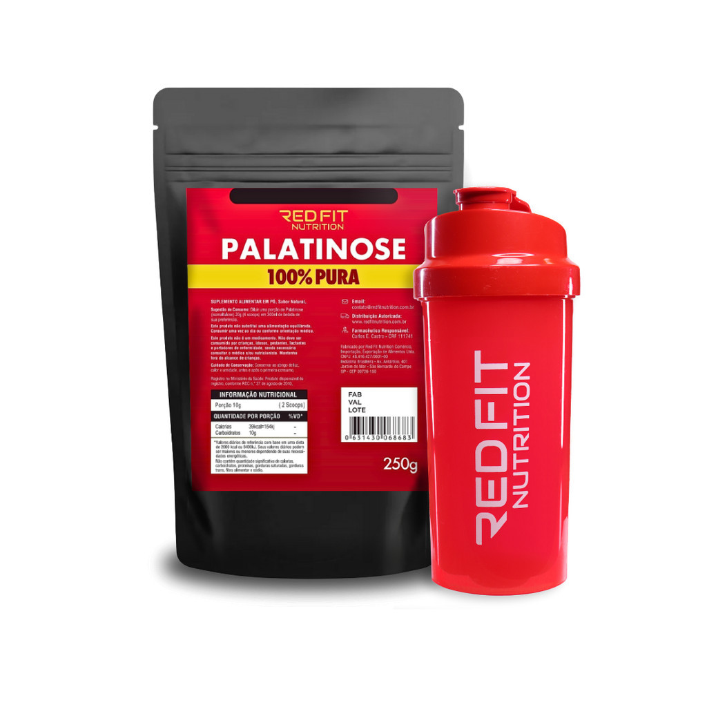 Isomaltulose Palatinose 250g - 100% Pura Matéria-Prima Importada - Red Fit Nutrition
