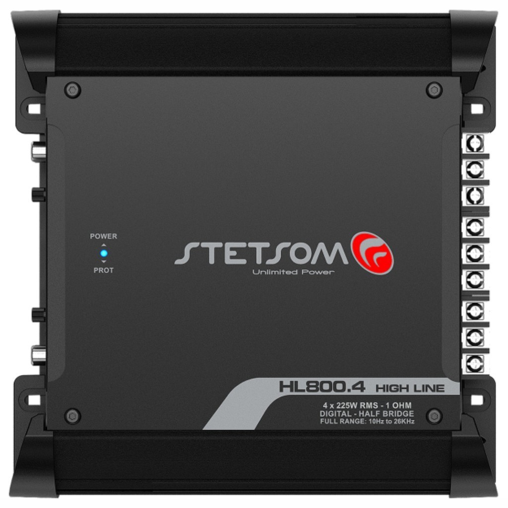 Módulo Amplificador Digital Stetsom HL800.4 Canais - 900 Watts RMS - 1 Ohm em Oferta na Shopee