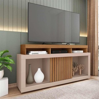 Rack Barcelona Buriti e Fendi 136 cm em Oferta na Shopee