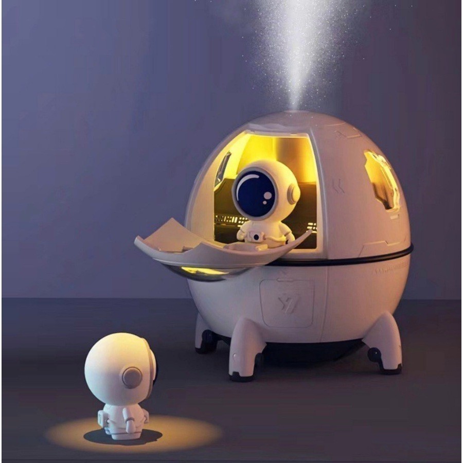 Mini Umidificador USB de Ar Astronauta Umidificador Em Forma de Nave Espacial Portátil Umidificador de Luz