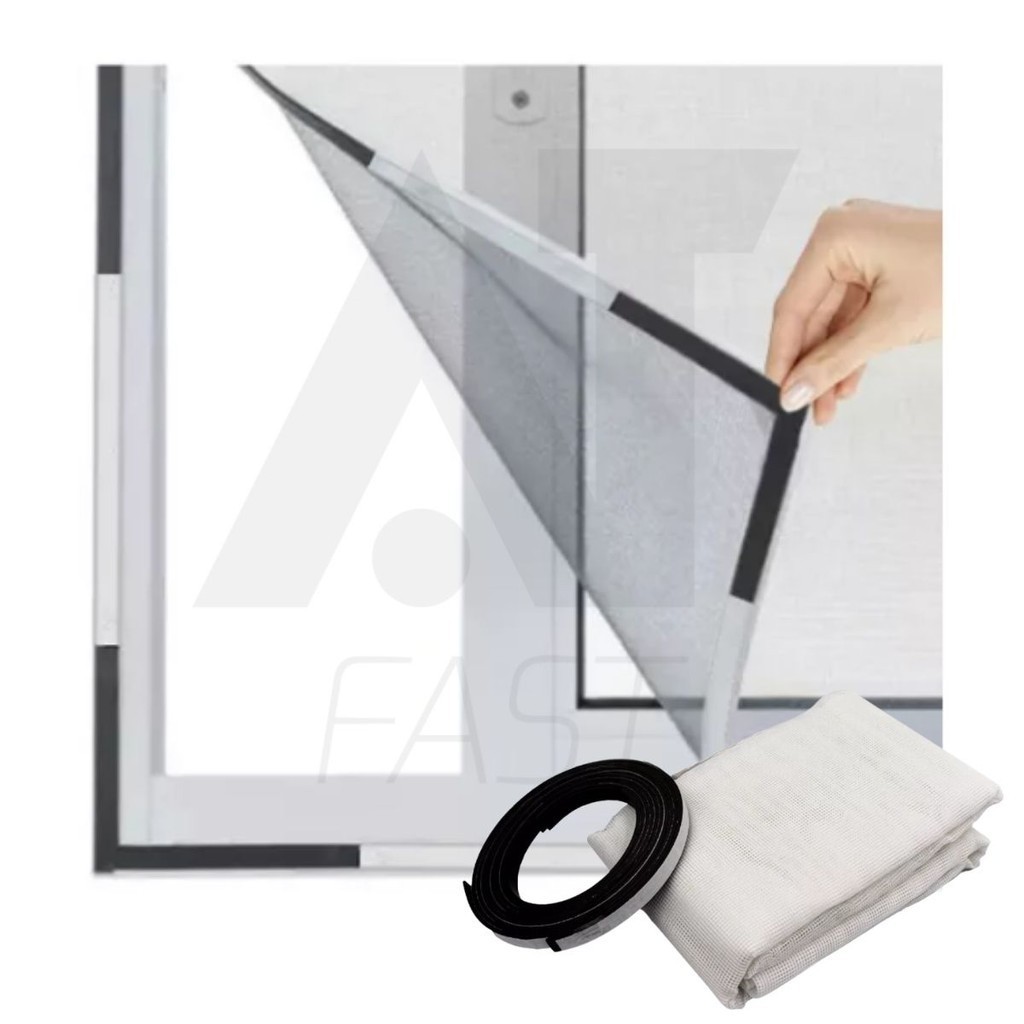 Tela Mosqueteiro Janela Magnético Anti Inseto Ajustável Contra Mosca Mosquito Pernilongo Kit Montagem