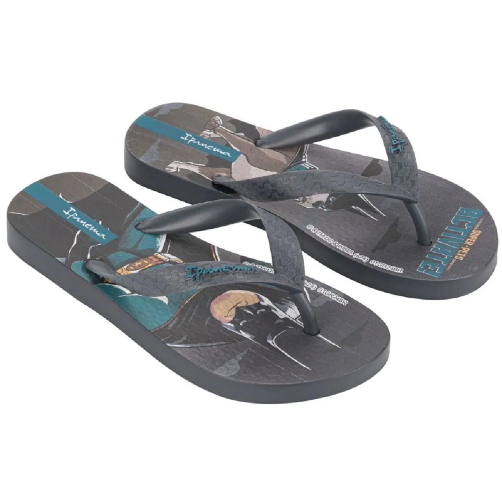 Chinelo Infantil Ipanema Super Pets Preto/Cinza 27027 100% Original com Nota Fiscal e Garantia